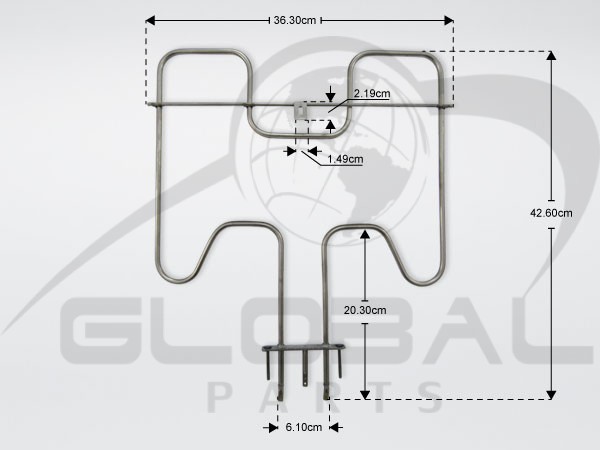 Gallery image 1 of ΑΝΤΙΣΤΑΣΗ ΦΟΥΡΝΟΥ ΑΝΩ ΜΕΡΟΣ WHIRLPOOL 1500W 230V 481010868078