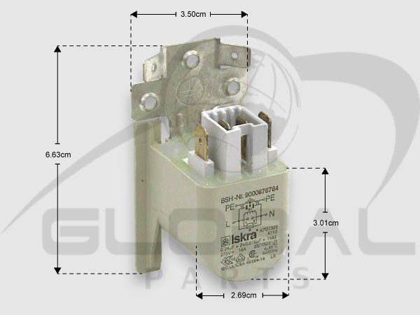 Gallery image 1 of ΠΥΚΝΩΤΗΣ ΠΛ. ΑΝΤΙΠ/ΚΟΣ BOSCH SIEMENS NEFF 0.24μF 230108