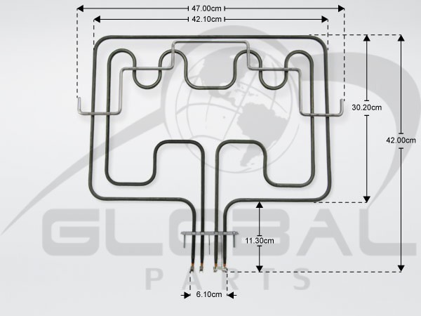 Gallery image 1 of ΑΝΤΙΣΤΑΣΗ ΑΝΩ ΓΚΡΙΛ AEG ZANUSSI ELECTROLUX 1000+2100W 3878253511