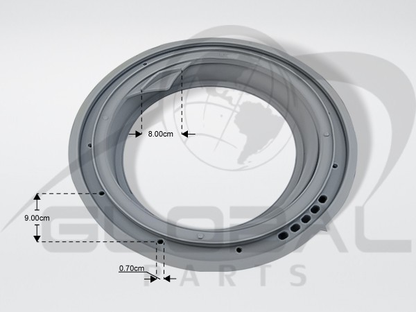 Gallery image 2 of ΛΑΣΤΙΧΟ ΠΟΡΤΑΣ ΠΛΥΝΤΗΡΙΟY ΡΟΥΧΩΝ WHIRLPOOL BAUKNECHT 481246068633