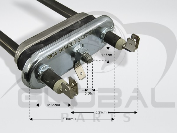 Gallery image 2 of ΑΝΤΙΣΤΑΣΗ ΕΠΑΓ.ΠΛ.ΡΟΥΧΩΝ 3000W 230V