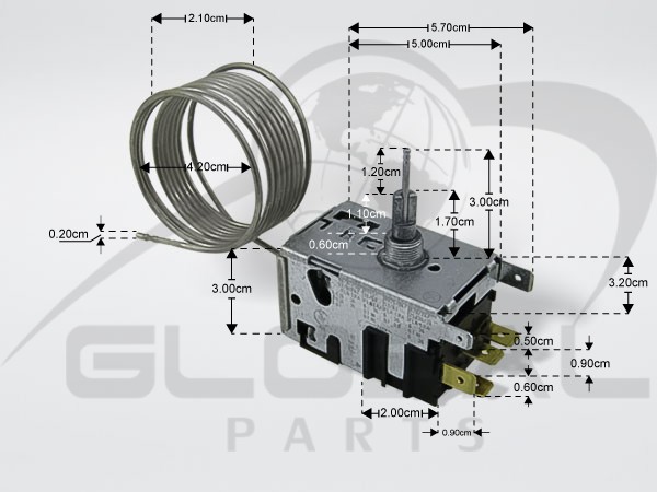 Gallery image 2 of ΘΕΡΜΟΣΤΑΤΗΣ ΨΥΓΕΙΟΥ ΜΟΝΟΠOΡΤΟ ΜΕ DEFROST DANFOSS 077B7002