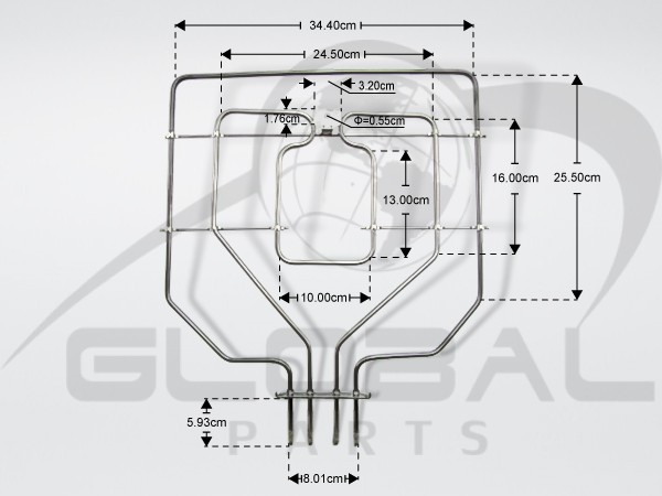 Gallery image 1 of ΑΝΤΙΣΤΑΣΗ ΚΟΥΖΙΝΑΣ ΑΝΩ SIEMENS-NEFF GRILL 1000+1700W 00471369