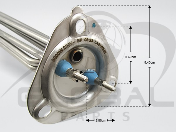 Gallery image 2 of ΑΝΤΙΣΤΑΣΗ ΜΠΟΙΛΕΡ ΕΠΑΓΓ.ΠΛ.ΠΙΑΤΩΝ 3000W 230V LASA 3202500