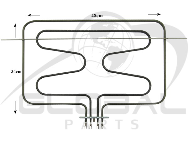 Gallery image 2 of ΑΝΤΙΣΤΑΣΗ ΚΟΥΖΙΝΑΣ ΑΝΩ ARISTON 1050+2000W C00141175