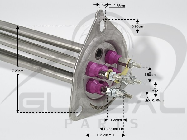 Gallery image 2 of ΑΝΤΙΣΤΑΣΗ ΜΠΟΙΛΕΡ ΕΠΑΓΓ.ΠΛ.ΠΙΑΤΩΝ 9000W 380/220V L42CM