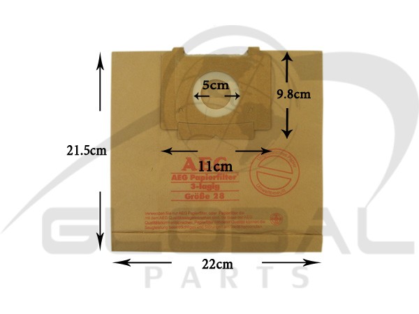 Gallery image 1 of ΣΑΚΟΥΛΑ ΣΚΟΥΠΑΣ AEG GR28 SET 5 ΤΕΜ + 2 ΦΙΛΤΡΑ