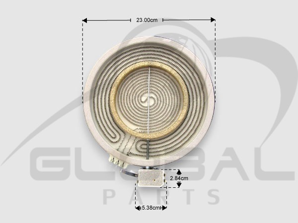 Gallery image 1 of ΕΣΤΙΑ ΚΟΥΖΙΝΑΣ ΚΕΡΑΜΙΚΗ 230ΜΜ-130ΜΜ 2100/700W WHIRLPOOL 481231018895