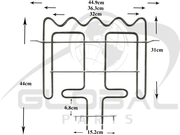 Gallery image 1 of ΑΝΤΙΣΤΑΣΗ ΚΟΥΖΙΝΑΣ ΑΝΩ ΜΕΡΟΣ WHIRLPOOL 2450W 230V 480121103613