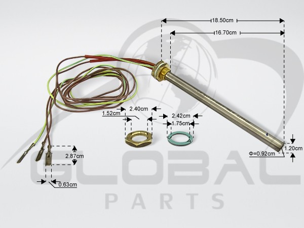 Gallery image 1 of ΑΝΤΙΣΤΑΣΗ ΕΞΑΤΜΙΣΗΣ ΝΕΡΟΥ PTC 180MM 190W 230V