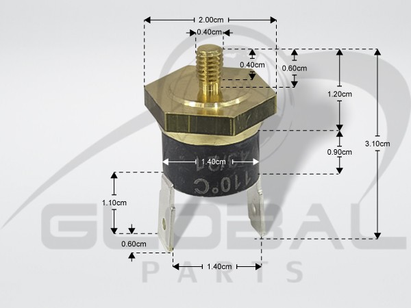 Gallery image 1 of ΘΕΡΜΟΣΤΑΤΗΣ ΜΕ ΒΙΔΑ 110°C 16A